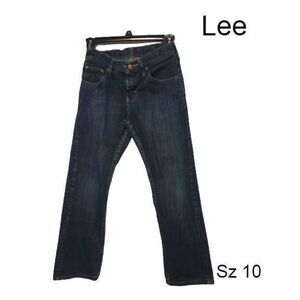 Boys' Denim Jeans Straight Leg Adjustable Waist Blue Jeans Size 10R